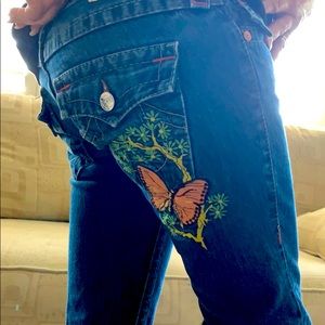 True Religion 28 Joey Jeans Butterfly patch